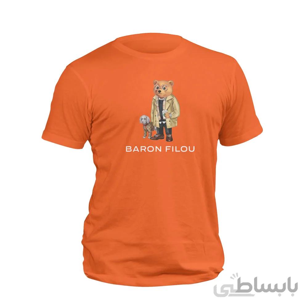 تیشرت نارنجی خرس Baron filou