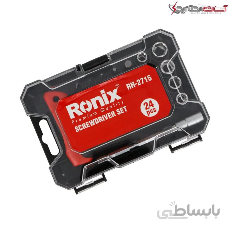 مجموعه 24 عددی پیچ گوشتی و سری بکس رونیکس مدل RH-2715