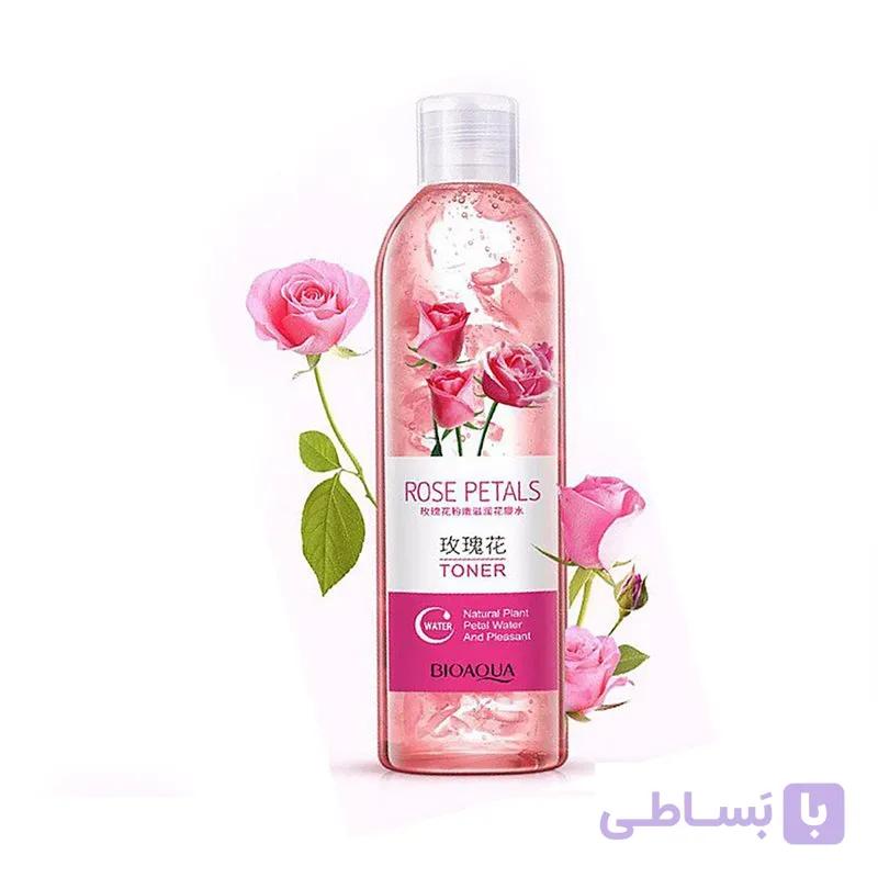 تونر گل رز بیوآکوا آبرسان و ترمیم کننده‌ منافذ باز پوست - BIOAQUA