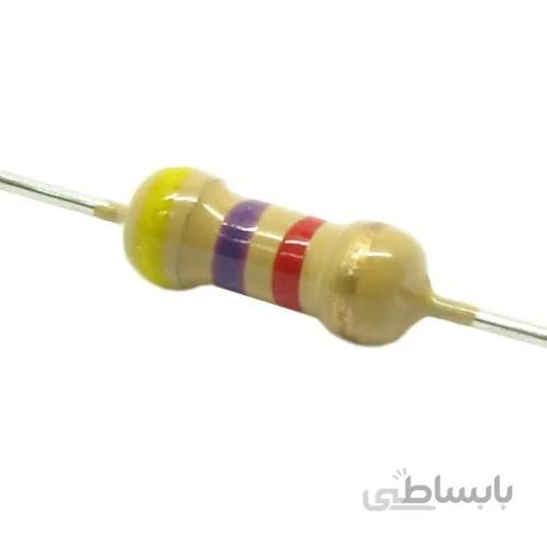 مقاومت 4.7 کیلو اهم 1/4 وات 5 درصد | 4.7K