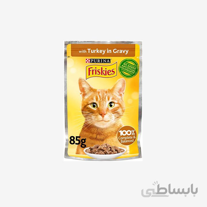 پوچ گربه فریسکیز طعم بوقلمون 85 گرمی