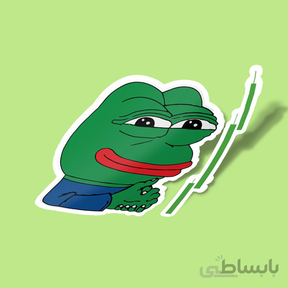 استیکر Crypto Frog Meme Sell Signal