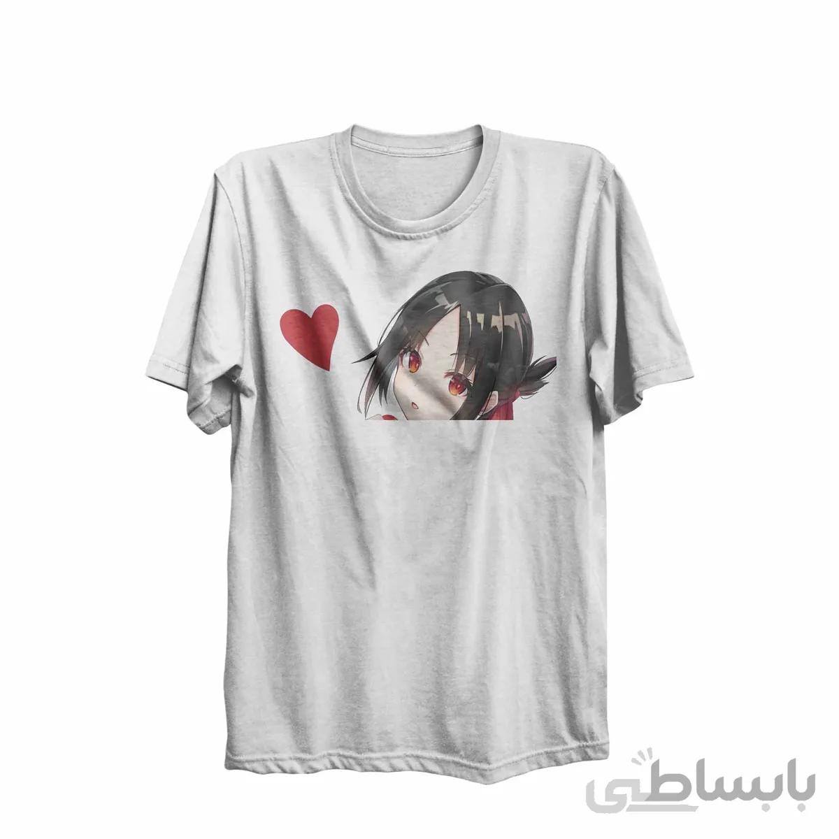 تیشرت یقه گرد سفید طرح انیمه کاگویا ساما: عشق جنگ است Kaguya-Sama: Love Is War کد KCT10457 کد 285111