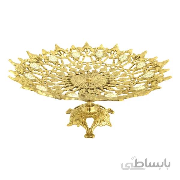 میوه خوری برنزی طرح برگی سایز بزرگ کد ۱۰۷۱
