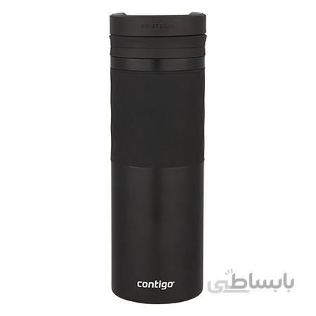 ماگ گریپ دار گلازه مشکی کانتیگو Contigo Vaccum-Insulated Steel TwistSeal Glaze 470 ml