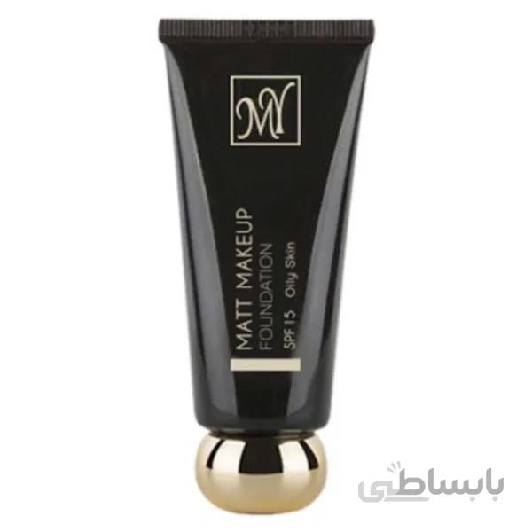 کرم پودر مناسب پوست چرب مای سری Black Diamond مدل Matt Makeup کد MF01 ظرفیت 35 میلی لیتر ا Black Diamond Oily Skin MF01 Matt Makeup Foundation 35 ml
