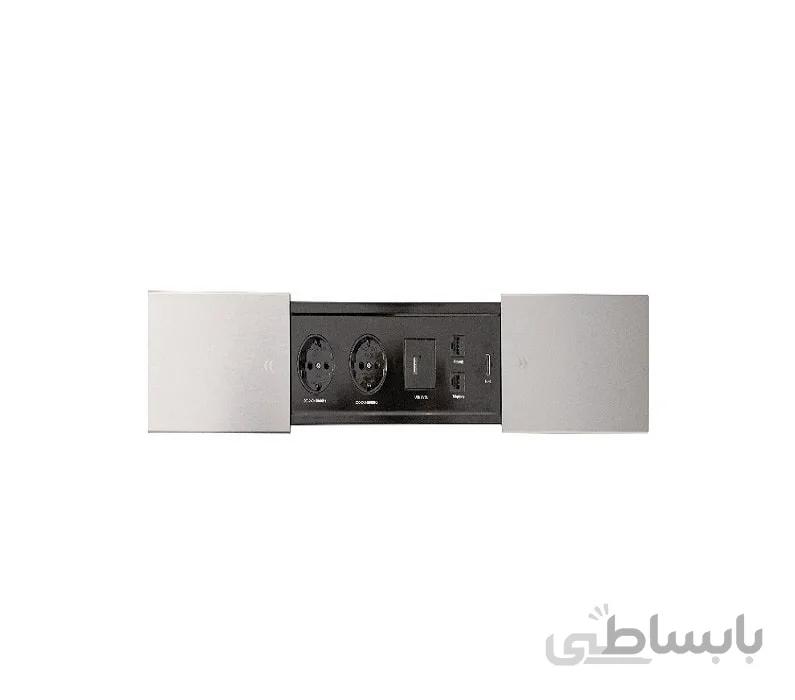 پریز برق کشویی دو طرفه