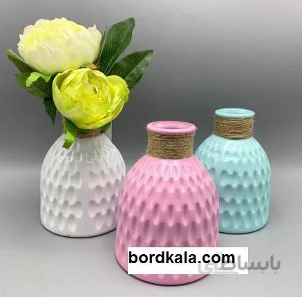 گلدان های شيشه اى كنف دار