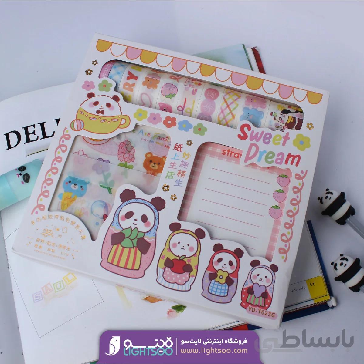 پک چسب واشی و استیک نوت طرح پاندا