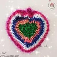 اسکاچ بافتنی ظرفشویی طرح قلب ( کد 40140 )