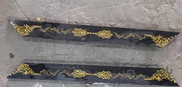 قاب دور سنگ قبر طرح گلگوشه