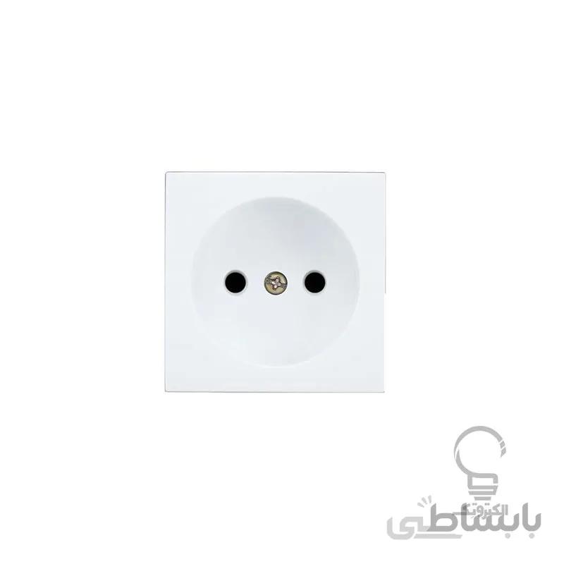 صفحه پریز برق بدون ارت مدل آذین سفید پارت الکتریک