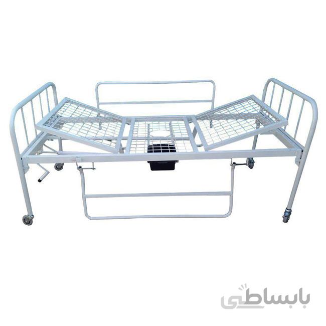 تخت بیمارستانی خانگی دو شکن مکانیکی