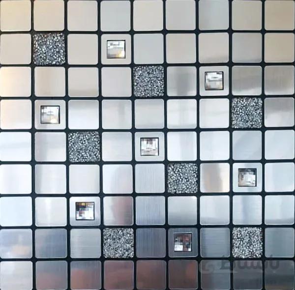 بین کابینتی مربعی نقره ای مات و فانتزی 815