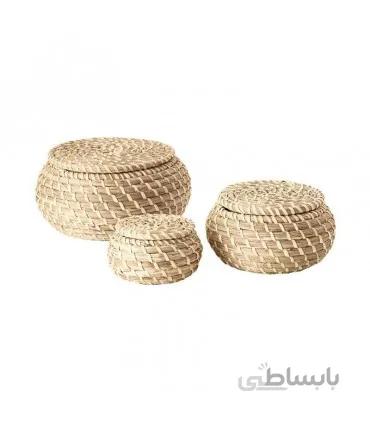 سبد حصیری ایکیا مدل FRYKEN بسته 3 تایی