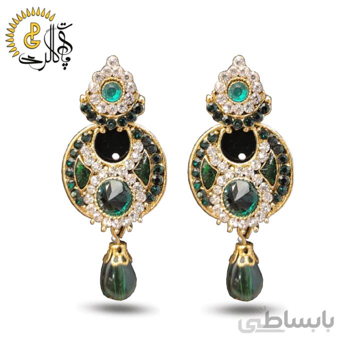 گوشواره کریستال هندی کد 1602