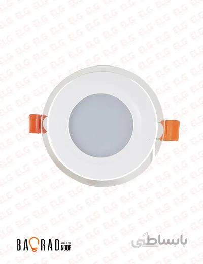 پنل SMD دور شیشه 12 وات توکار گرد باراد نور مدل دایکست