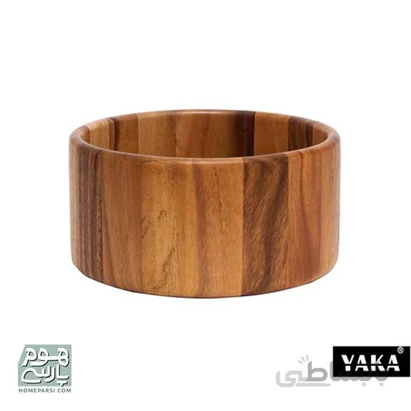 کاسه استوانه چوب آکاسیا یاکا