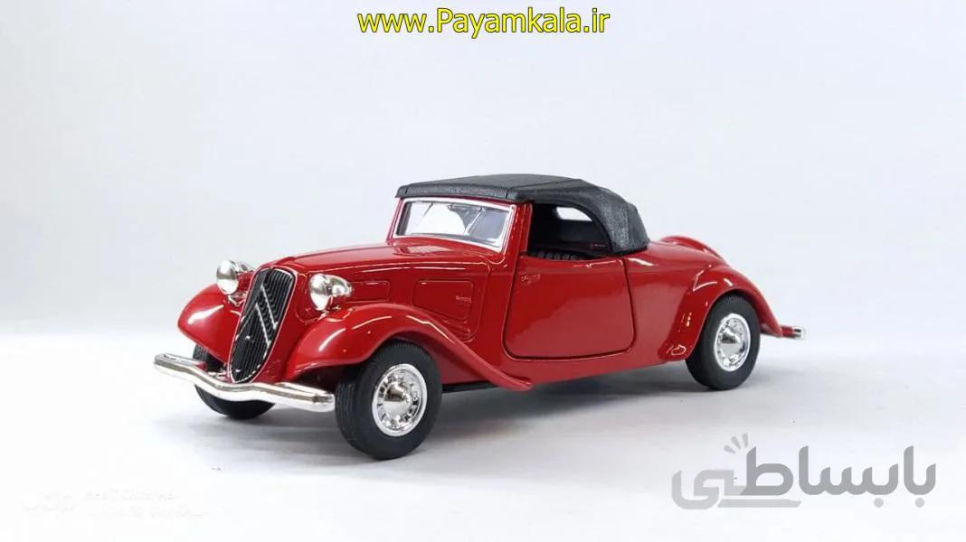 ماشین فلزی سیتروئن 1939(CITROEN 1939 B11 TRACTION AVANT BY WELLY)قرمز