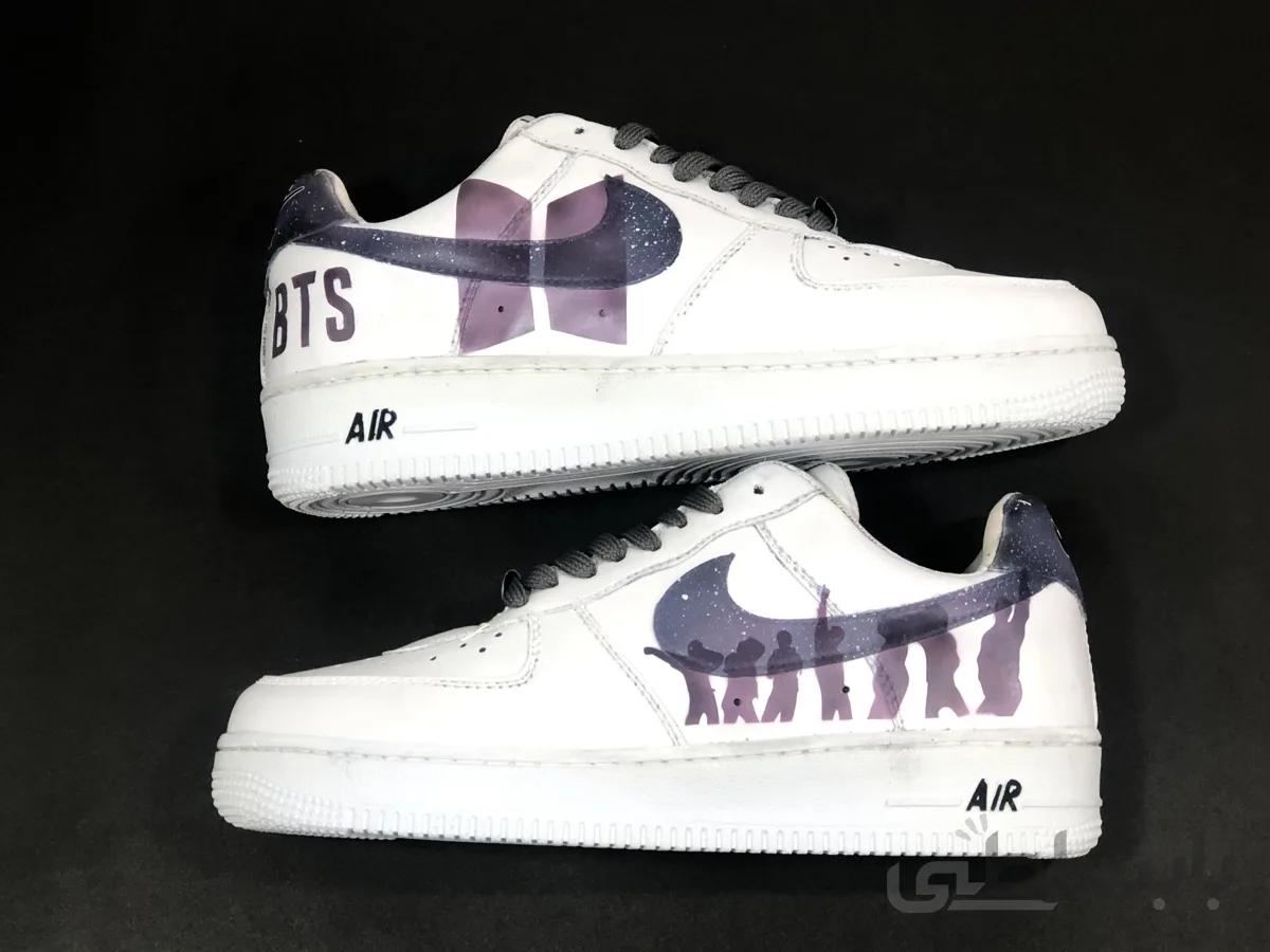 کتونی نایک ایرفورس ۱ طرح bts ا Nike Air Force 1 custom