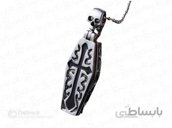 گردنبند مردانه تابوت خوناشام اسکلت 13833