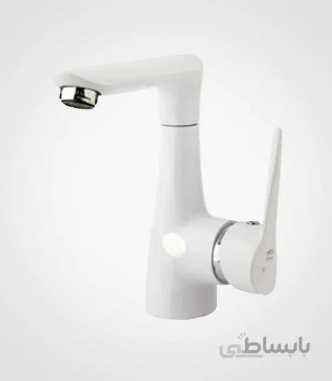 شیر روشویی مدل رابیت سفید راسان ا basinmix rabit white rassan