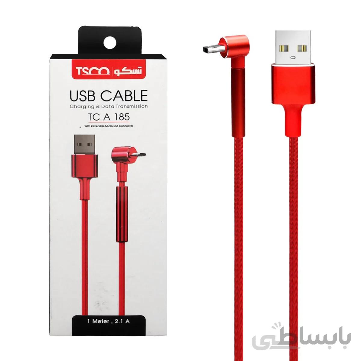 کابل شارژ اندروید تسکو TC-A185-قرمز