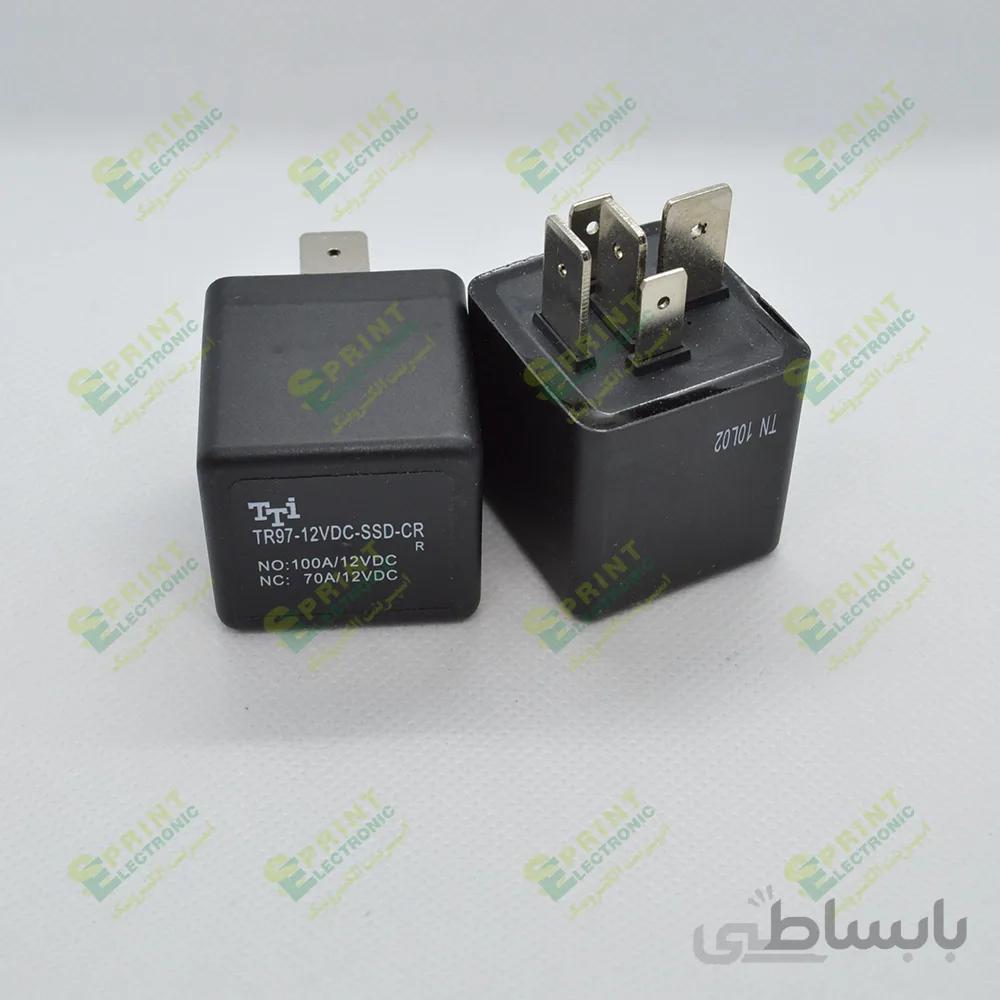 رله 12 ولت ماشینی 5 پایه 100 آمپر TTI TR97-12VDC-SSD-CR