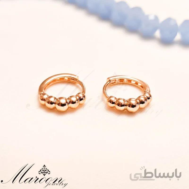 گوشواره حلقه ای گوی مارون CG121