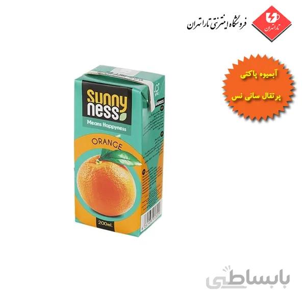 آبمیوه پاکتی پرتقال سانی نس 200 میلی لیتر