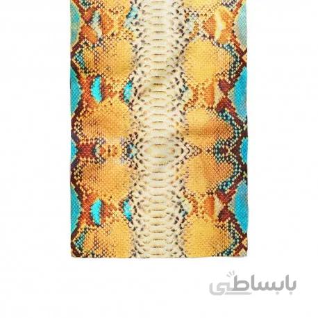 دستمال گردن پوست ماری زرد