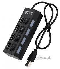 هاب USB2 چهار پورت کلید دار