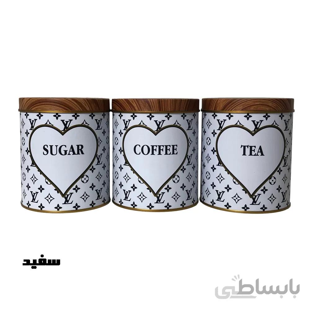 جا ادویه سه پارچه مدل لویی ویتون قلب سفید