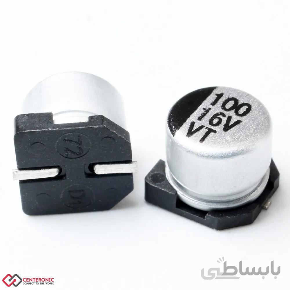 خازن الکترولیت 100uF 16v