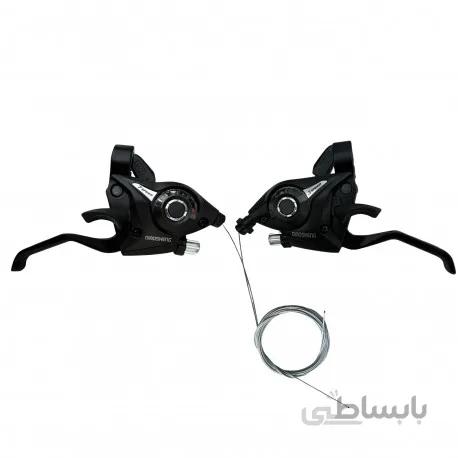 دسته دنده كلاجدار دوچرخه طرح شيمانو مدل ساعتی A 7SP - بسته 2 عددی