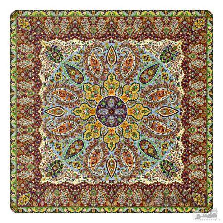 رومیزی مربع ترمه طرح سپنتا کد 811