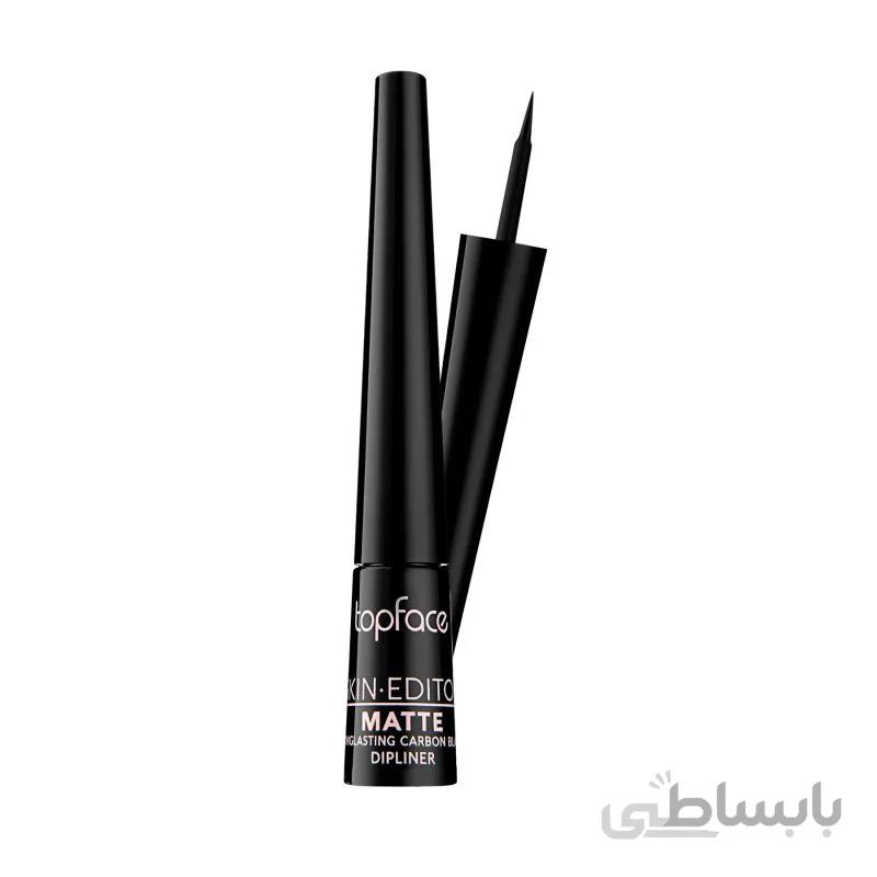خط چشم کوزه ای فوق مشکی تاپ فیس topface مدل skin editor matte dipliner