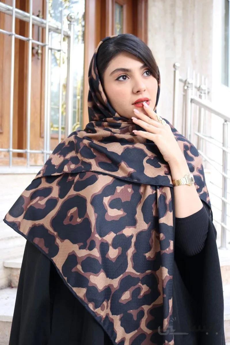 روسری نخی طرح پلنگ کد PL1