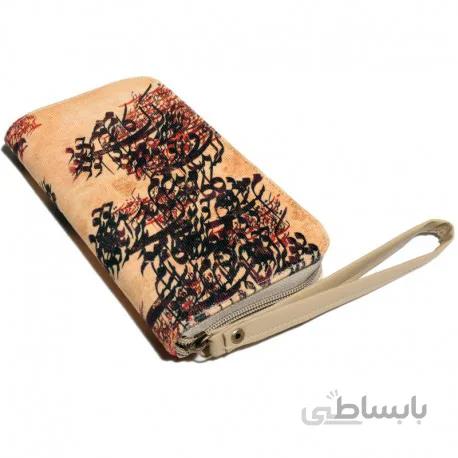 کیف پول بند دار مخمل خط