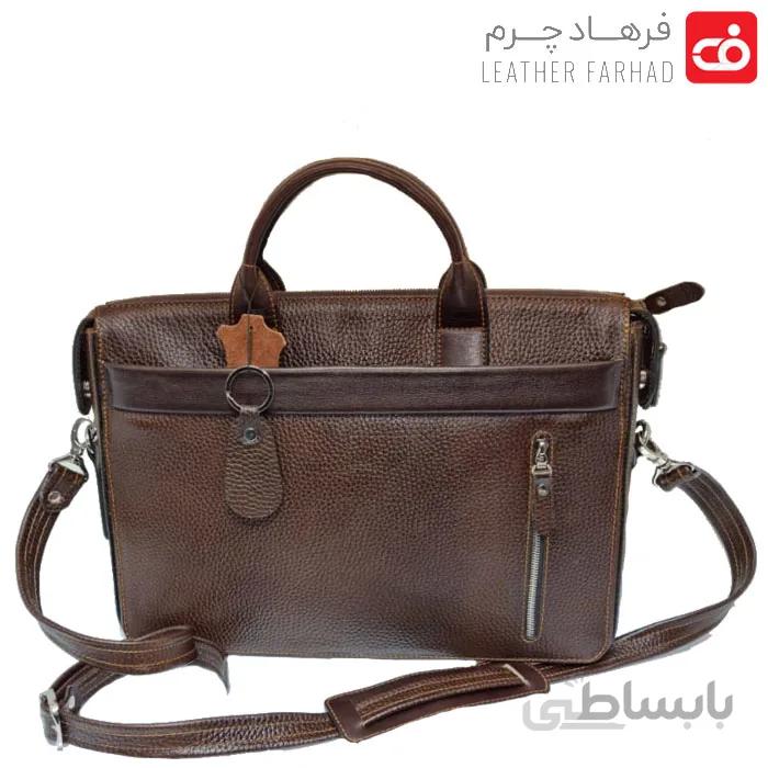 کیف اداری دو دسته اسپورت چرم طبیعی تبریز
