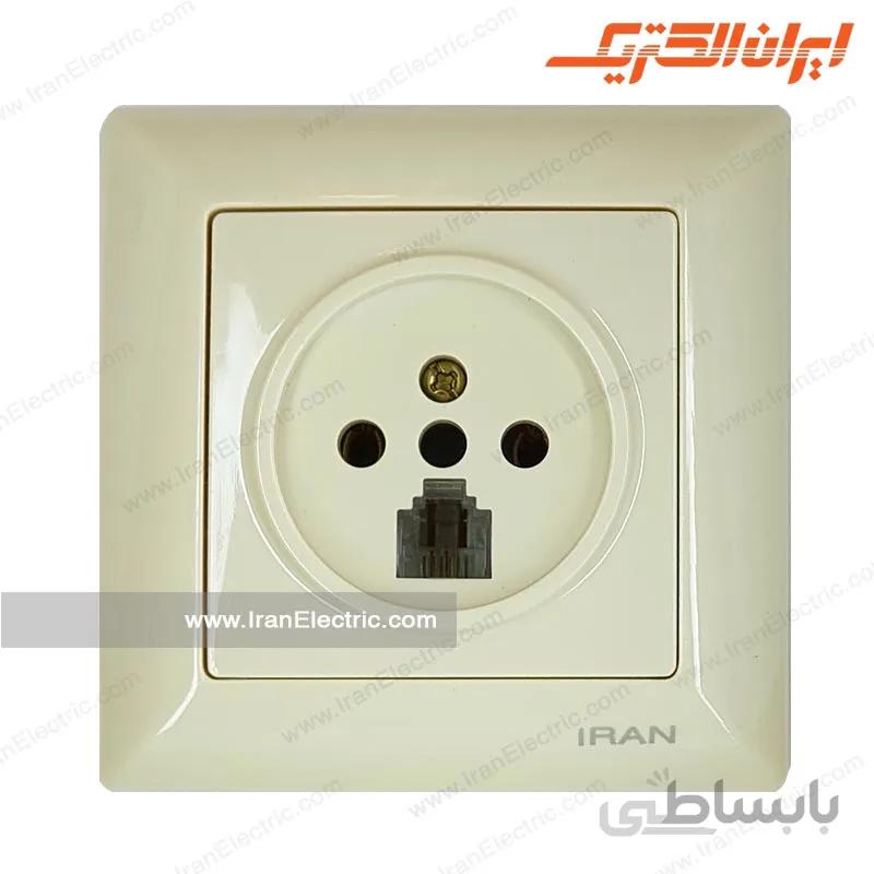 پریز تلفن دوکاره الیزه کرم