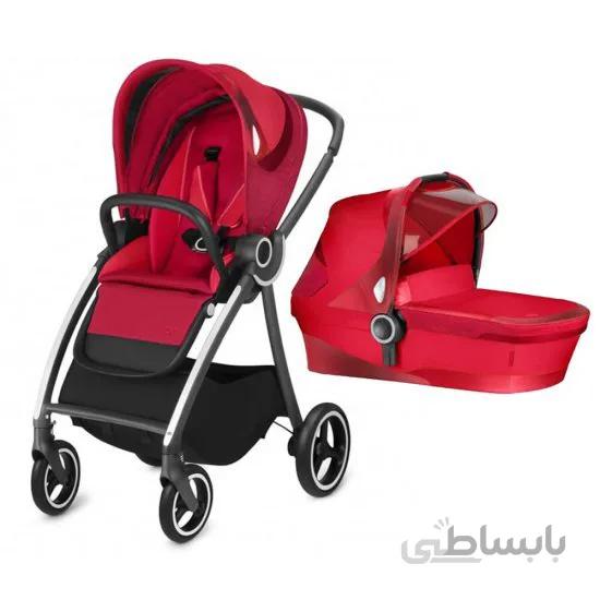 ست 2 تکه کالسکه و کریکات نوزاد Gb مدل MarisBold Sport Red