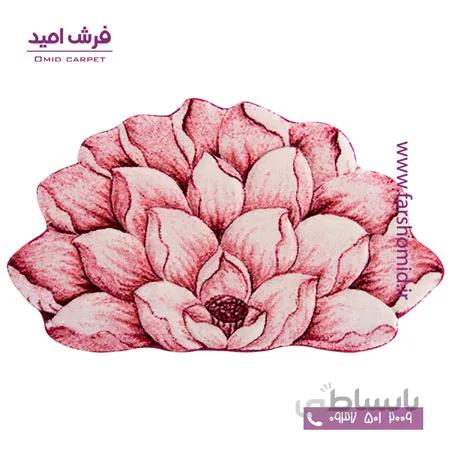 پادری نیم دایره گل نیلوفر قرمز زرباف