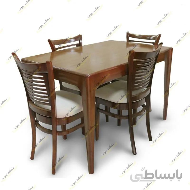 میز ناهار خوری چوبی مدل شکوفه