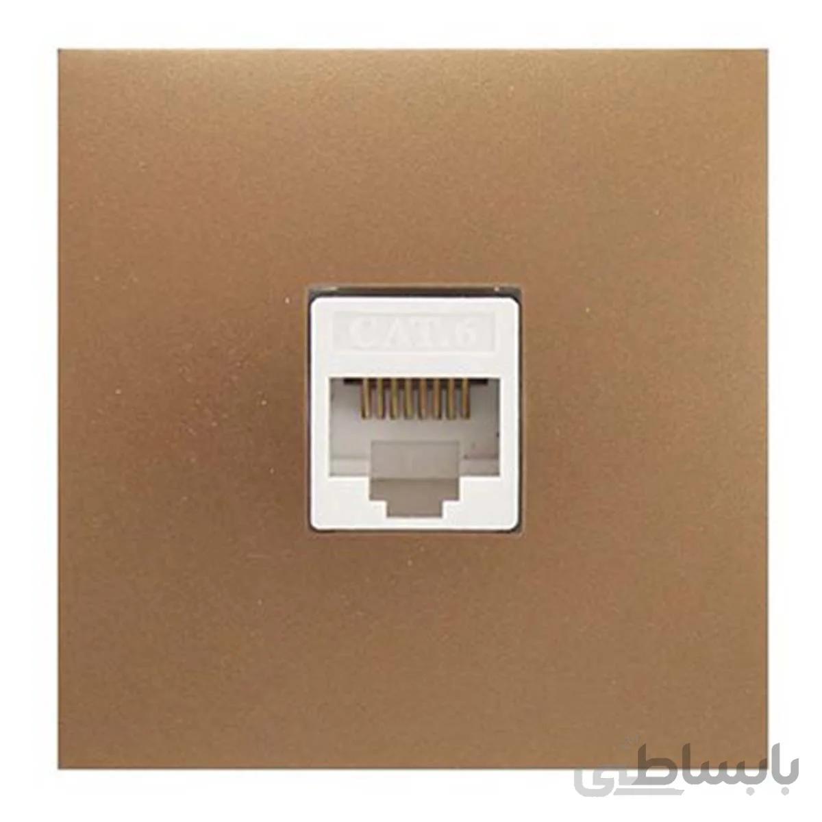 صفحه پریز شبکه پارت الکتریک مدل آذین طلایی ا Plate Network outlet Part Electric Golden Azin model