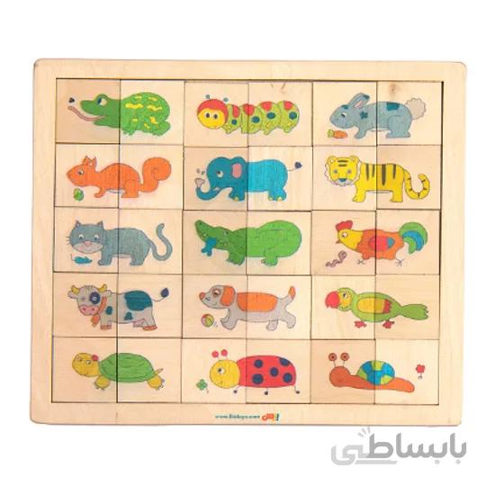 پازل چوبی جورچین حیوانات