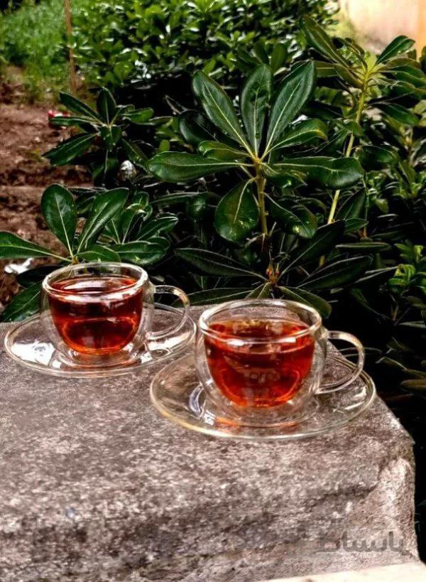 فنجان نعلبکی دو جداره قهوه خوری برند arow