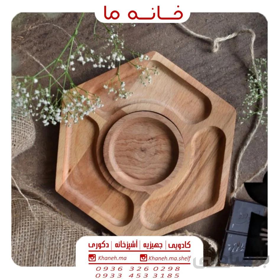 اردوخوری بامبو شش ضلعی دوتکه مدل x542