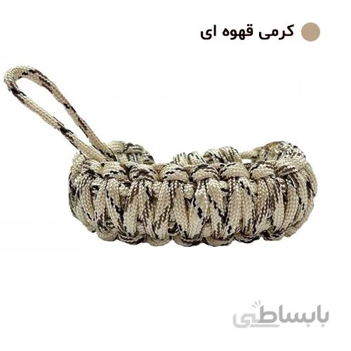 بند مچی دوربین عکاسی پاراکورد کرم قهوه ای Camera Strap Paracord 028