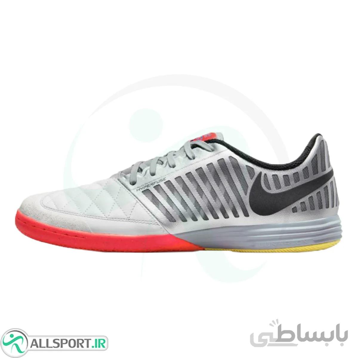 کفش فوتسال نایک لونارگتو طرح اصلی Nike Lunar Gato Ii Ic M Silver Orang
